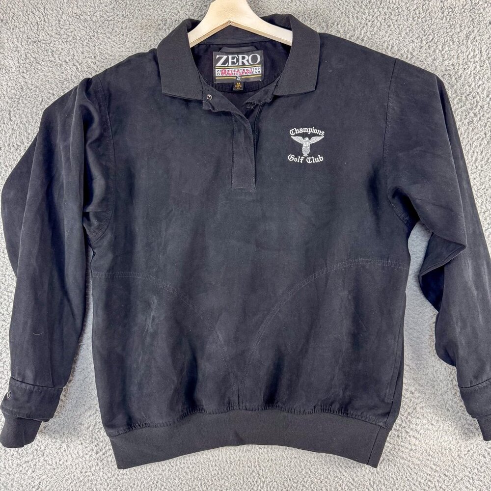 Zero Restriction Jacket Women Medium Black Micro Suede Golf USA Made Outdoor.‎